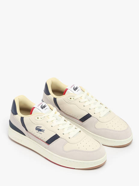 Sneakers T-clip Uit Leder Lacoste Beige men 8SMA0103 ander zicht 1